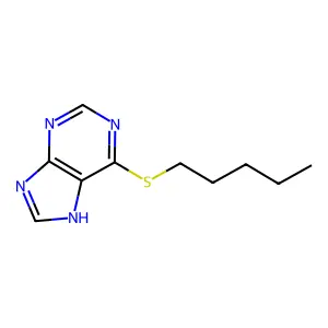 6-(Pentylthio)purine structure