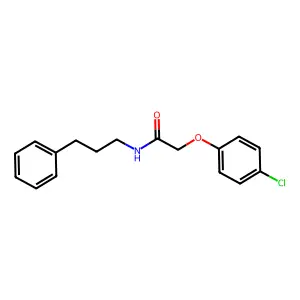 2-(4-chlorophenoxy)-N-(3-phenylpropyl)acetamide structure