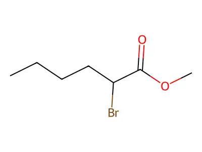 Hexanoic acid, 2-bromo-, methyl ester structure