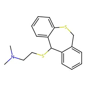 2-(6,11-dihydrobenzo[c][1]benzothiepin-11-ylsulfanyl)-N,N-dimethylethanamine structure
