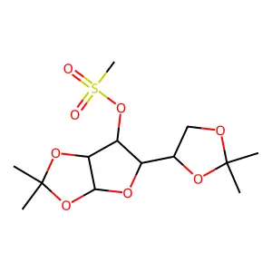 1,2:5,6-Di-O-isopropylidene-3-O-(methylsulfonyl)-alpha-D-glucofuranose structure