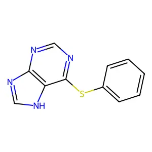 6-(Phenylthio)-9H-purine structure