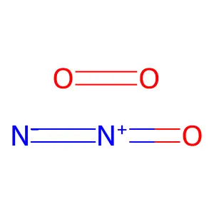 Nitrous oxide mixture with oxygen structure