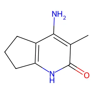 4-Amino-1,5,6,7-tetrahydro-3-methyl-2H-cyclopenta(b)pyridin-2-one structure