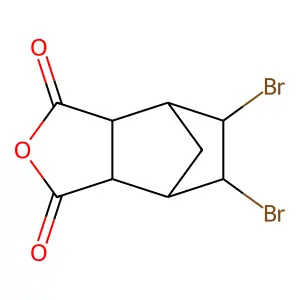 4,7-Methanoisobenzofuran-1,3-dione, 5,6-dibromohexahydro- structure