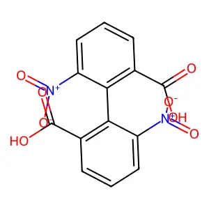 6,6'-Dinitro(1,1'-biphenyl)-2,2'-dicarboxylic acid structure