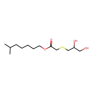 Acetic acid, 2-[(2,3-dihydroxypropyl)thio]-, isooctyl ester structure