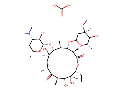 Erythromycin, carbonate (ester) structure