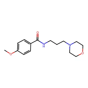 Benzamide, 4-methoxy-N-(3-(4-morpholinyl)propyl)- structure