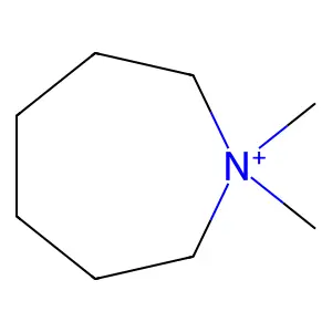 1H-Azepinium, hexahydro-1,1-dimethyl- structure
