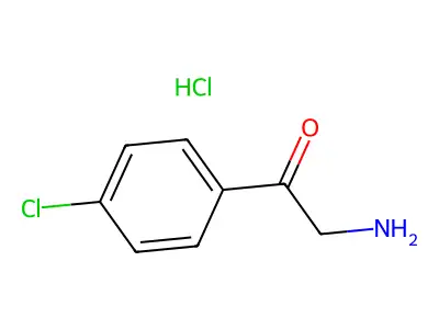 Acetophenone, 2-amino-4'-chloro-, hydrochloride structure