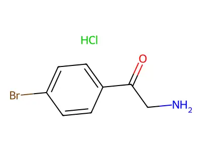 Acetophenone, 2-amino-4'-bromo-, hydrochloride structure