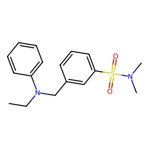 Benzenesulfonamide, 3-((ethylphenylamino)methyl)-N,N-dimethyl- structure