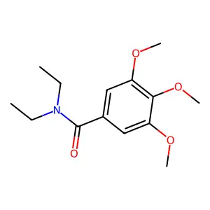 Benzamide, N,N-diethyl-3,4,5-trimethoxy structure