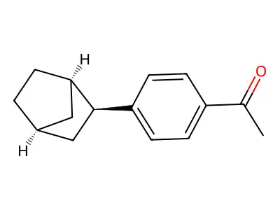 endo-1-(4-Bicyclo(2.2.1)hept-2-ylphenyl)ethan-1-one structure