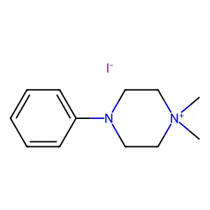 1,1-Dimethyl-4-phenylpiperazinium iodide structure