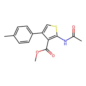 Methyl 2-acetamido-4-(4-methylphenyl)thiophene-3-carboxylate structure