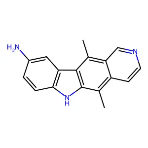 5,11-Dimethyl-6H-pyrido(4,3-b)carbazol-9-amine structure