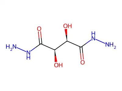 2,3-Dihydroxy-(2R,3R)butanedioic acid 1,4-dihydrazide structure