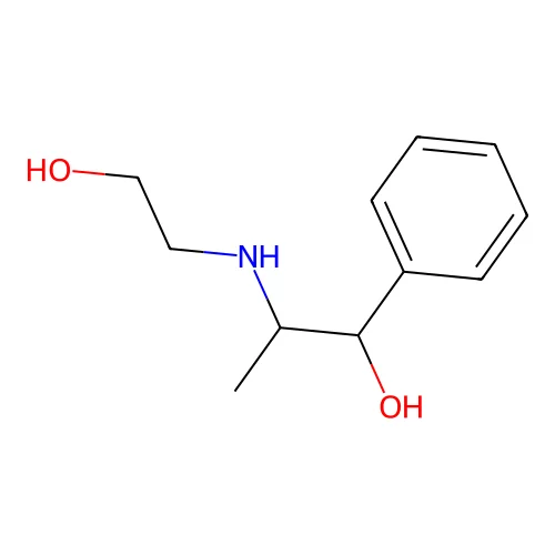 2-(2-Hydroxyethylamino)-1-phenylpropan-1-ol structure