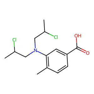 p-Toluic acid, 3-(bis(2-chloropropyl)amino)- structure