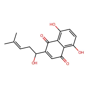 (+-)-Shikonin structure
