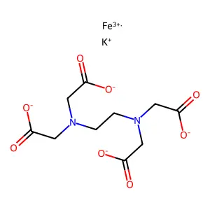 Potassium ferric ethylenediaminetetraacetate structure