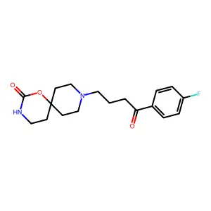 1-Oxa-3,9-diazaspiro(5.5)undecan-2-one, 9-(3-(p-fluorobenzoyl)propyl)- structure