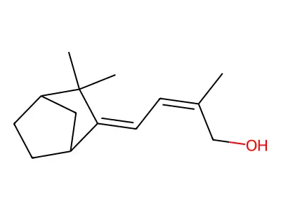 4-(3,3-Dimethylbicyclo[2.2.1]heptan-2-ylidene)-2-methylbut-2-en-1-ol structure