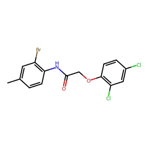 N-(2-bromo-4-methylphenyl)-2-(2,4-dichlorophenoxy)acetamide structure
