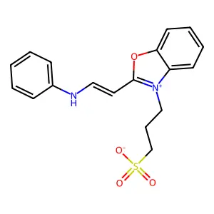 benzoxazolium, 2-(2-(phenylamino)ethenyl)-3-(3-sulfopropyl)-, inner salt structure