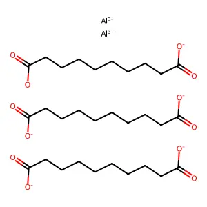 Decanedioic acid, aluminum salt (3:2) structure
