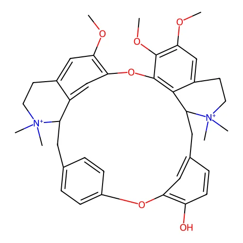12-Hydroxy-6,6',7-trimethoxy-2,2,2',2'-tetramethylberbaman-2,2'-diium structure