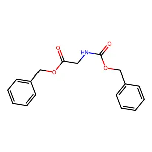 Benzyl N-benzyloxycarbonylglycinate structure