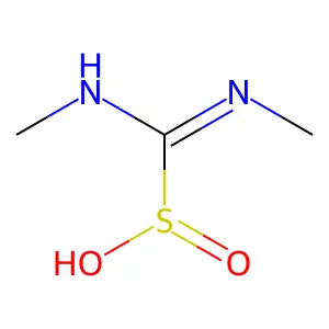 (Z)-(Methylamino)(methylimino)methanesulfinic acid structure