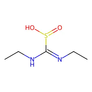 Ethylamino(ethylimino)methanesulfinic acid structure