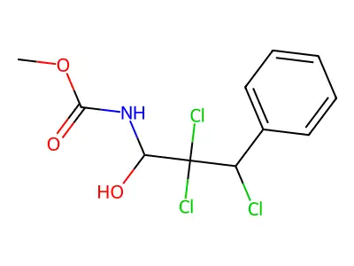 (2,2,3-Trichloro-1-hydroxy-3-phenyl-propyl)-carbamic acid methyl ester structure