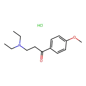 Propiophenone, 3-(1-diethylamino)-4'-methoxy-, hydrochloride structure