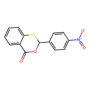 2-(4-nitrophenyl)-4H-3,1-benzoxathiin-4-one structure