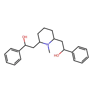 2-(6-(2-Hydroxy-2-phenylethyl)-1-methyl-2-piperidyl)-1-phenylethanol structure