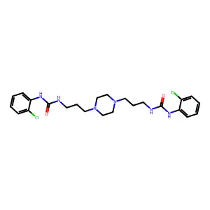 Urea, N,N''-(1,4-piperazinediyldi-3,1-propanediyl)bis(N'-(2-chlorophenyl)- structure