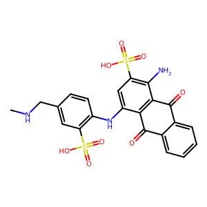 1-Amino-9,10-dihydro-4-[[4-[(methylamino)methyl]-2-sulfophenyl]amino]-9,10-dioxo-2-anthracenesulfonic acid structure