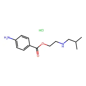 Ethanol, 2-((2-methylpropyl)amino)-, 1-(4-aminobenzoate), hydrochloride (1:1) structure