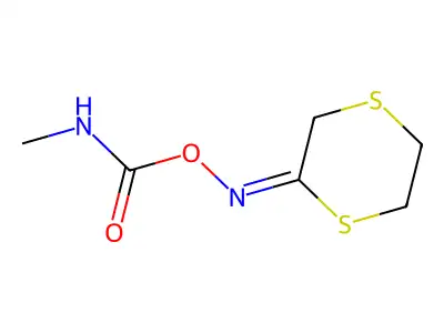 (1,4-dithian-2-ylideneamino) N-methylcarbamate structure