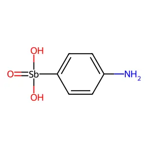 4-(Dihydroxyoxidostibino)benzenamine structure