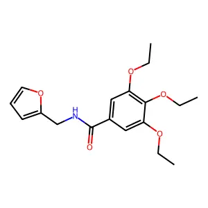 3,4,5-triethoxy-N-(2-furylmethyl)benzamide structure
