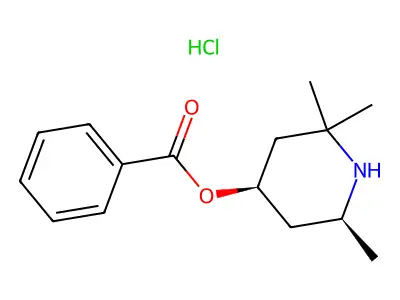 (2,2,6-Trimethylpiperidin-4-yl) benzoate;hydrochloride structure