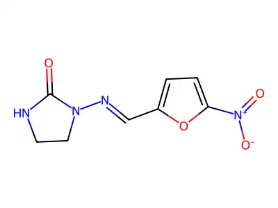 1-(((5-Nitrofuran-2-yl)methylene)amino)imidazolidin-2-one structure