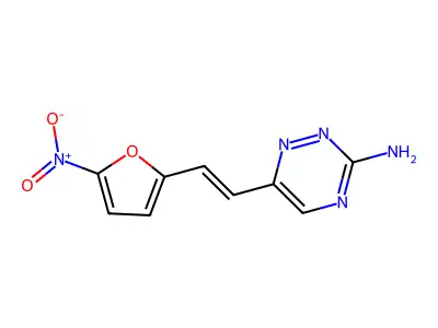3-Amino-6-[2-(5-nitro-2-furyl)-vinyl]-1,2,4-triazin structure
