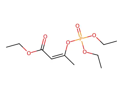 2-Butenoic acid, 3-[(diethoxyphosphinyl)oxy]-, ethyl ester, (E)- structure